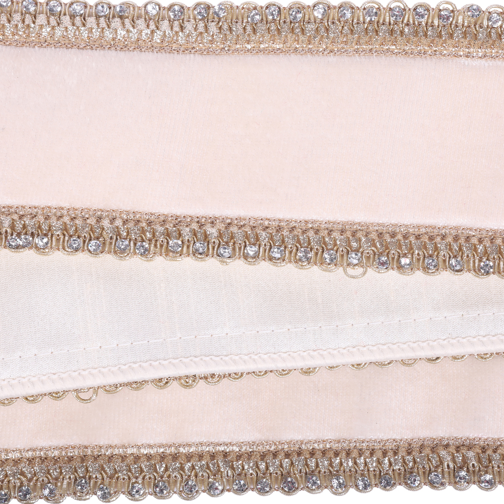 Vickerman 2.5" x 10yd Velvet Jewel Scallop Wired Ribbon