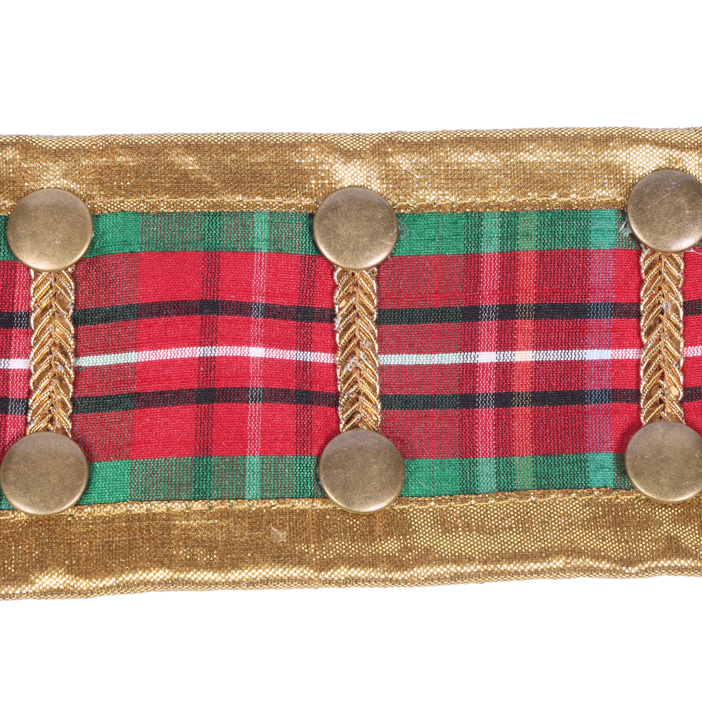 Vickerman 10yd Multi Tartan Nutcracker Button Ribbon