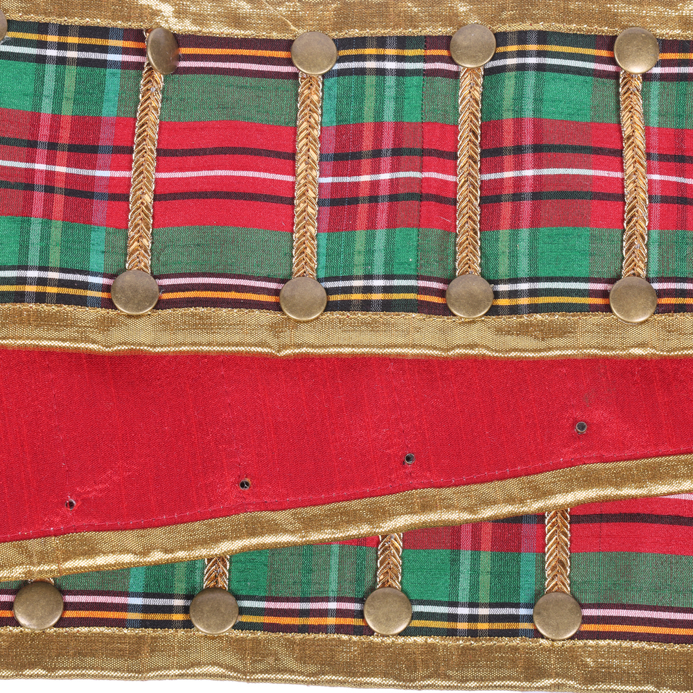 Vickerman 10yd Multi Tartan Nutcracker Button Ribbon