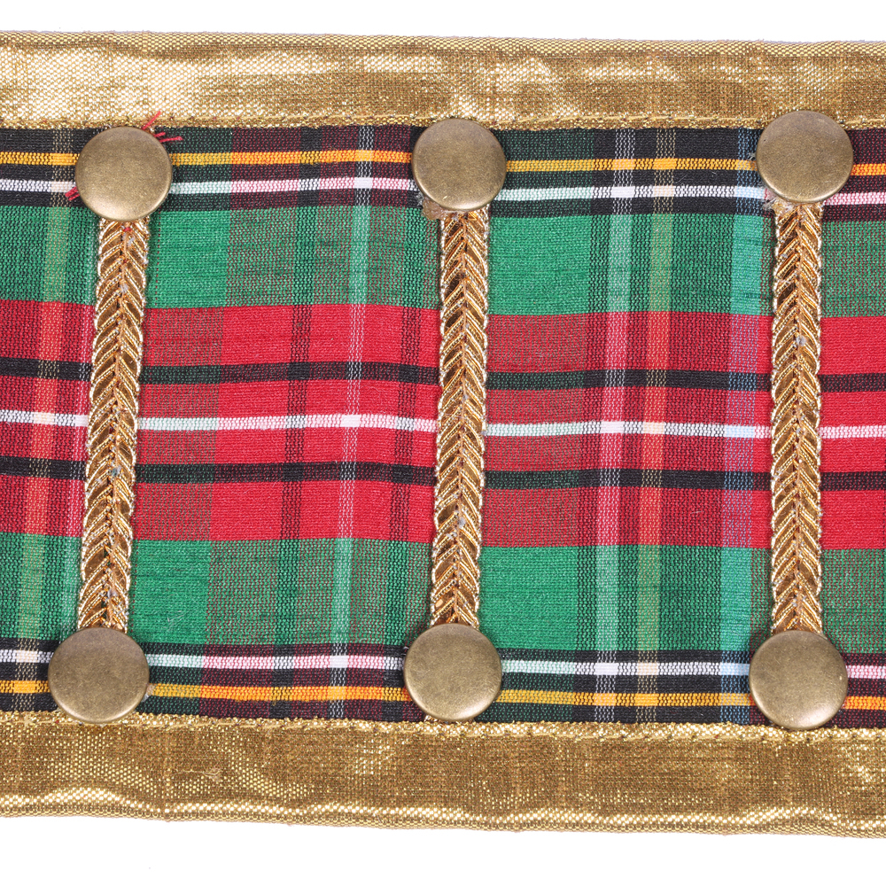 Vickerman 10yd Multi Tartan Nutcracker Button Ribbon