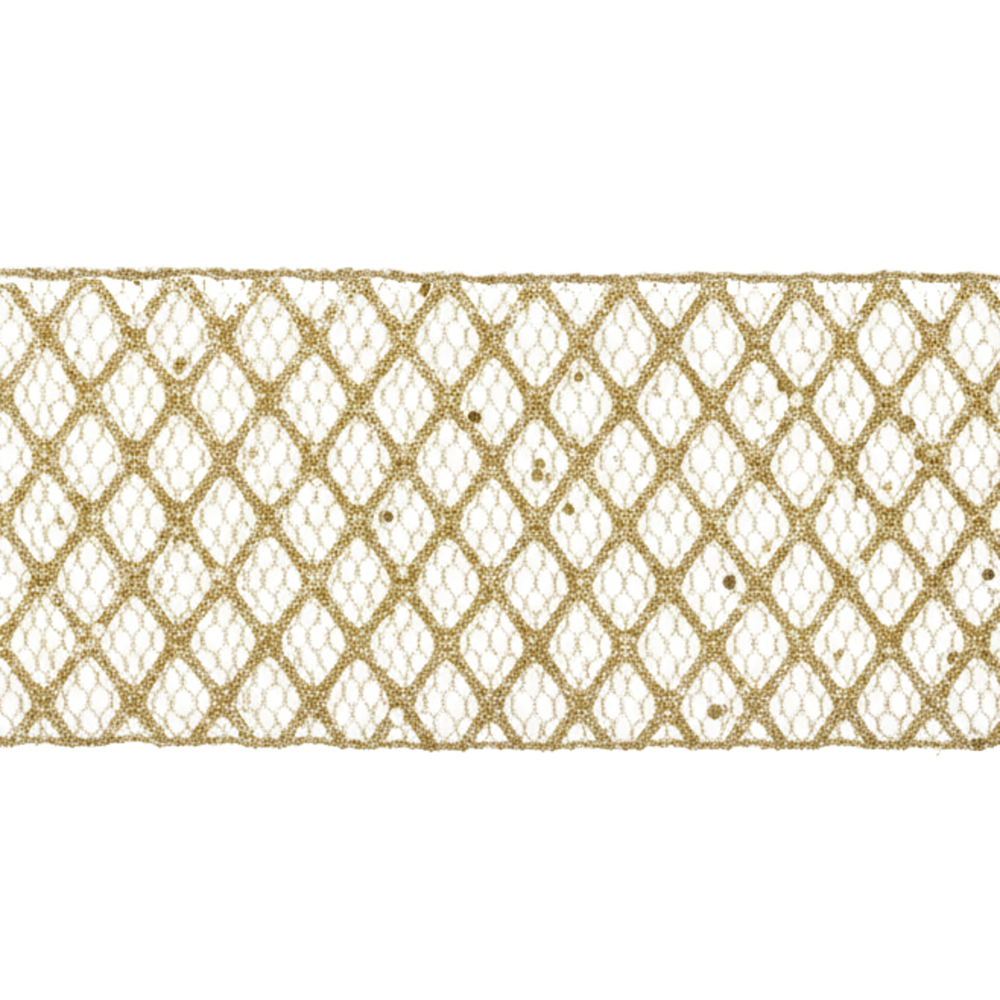Vickerman Glitter Sequin Net Wired Ribbon