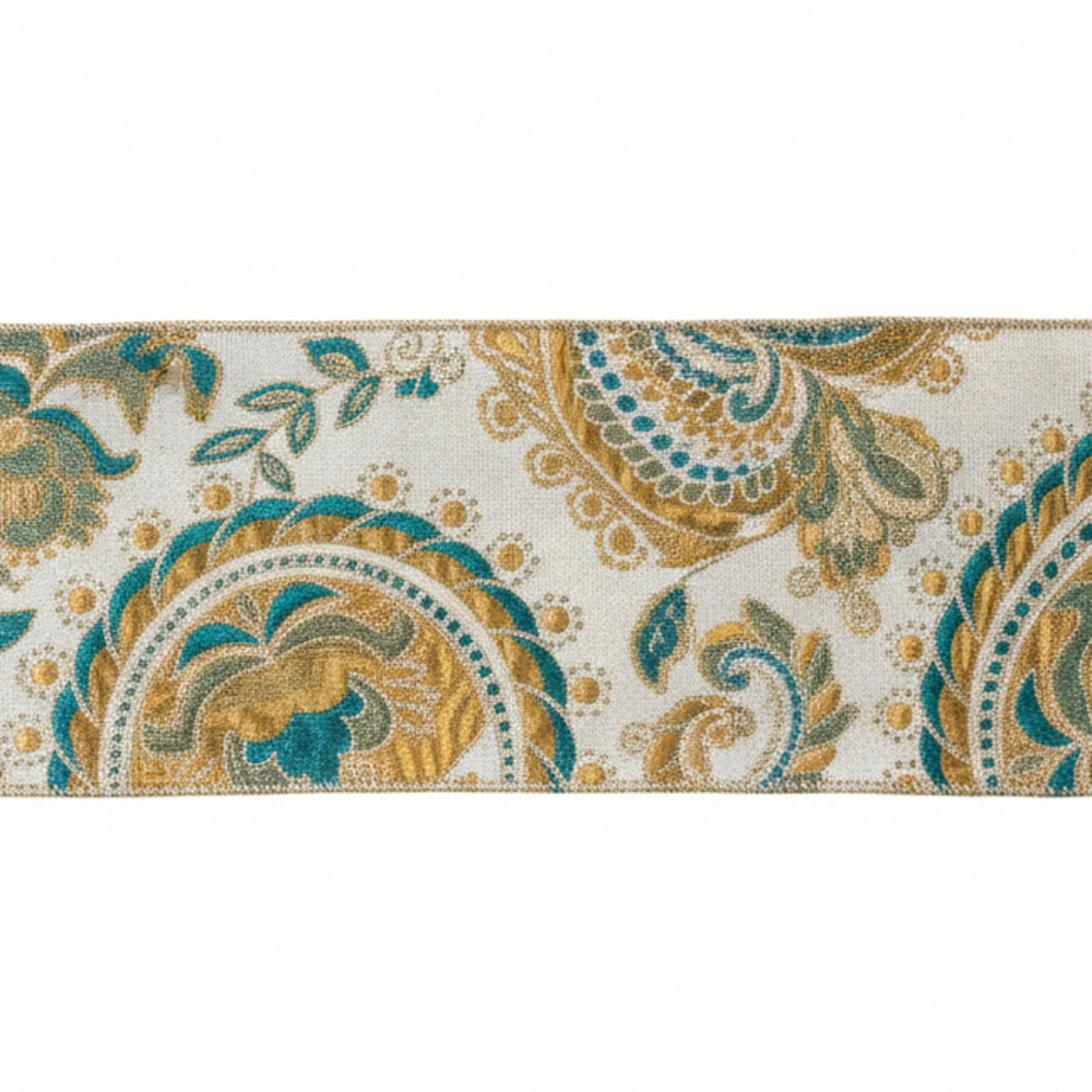 Vickerman Paisley Wired Ribbon