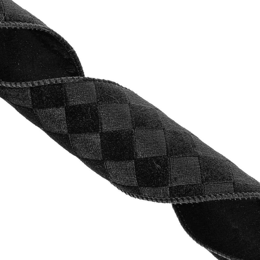 Vickerman Velvet Checkered Satin Back Ribbon