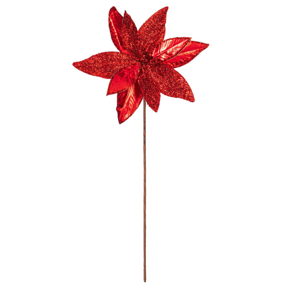 Vickerman 21.5" Poinsettia Stem 6/Bag
