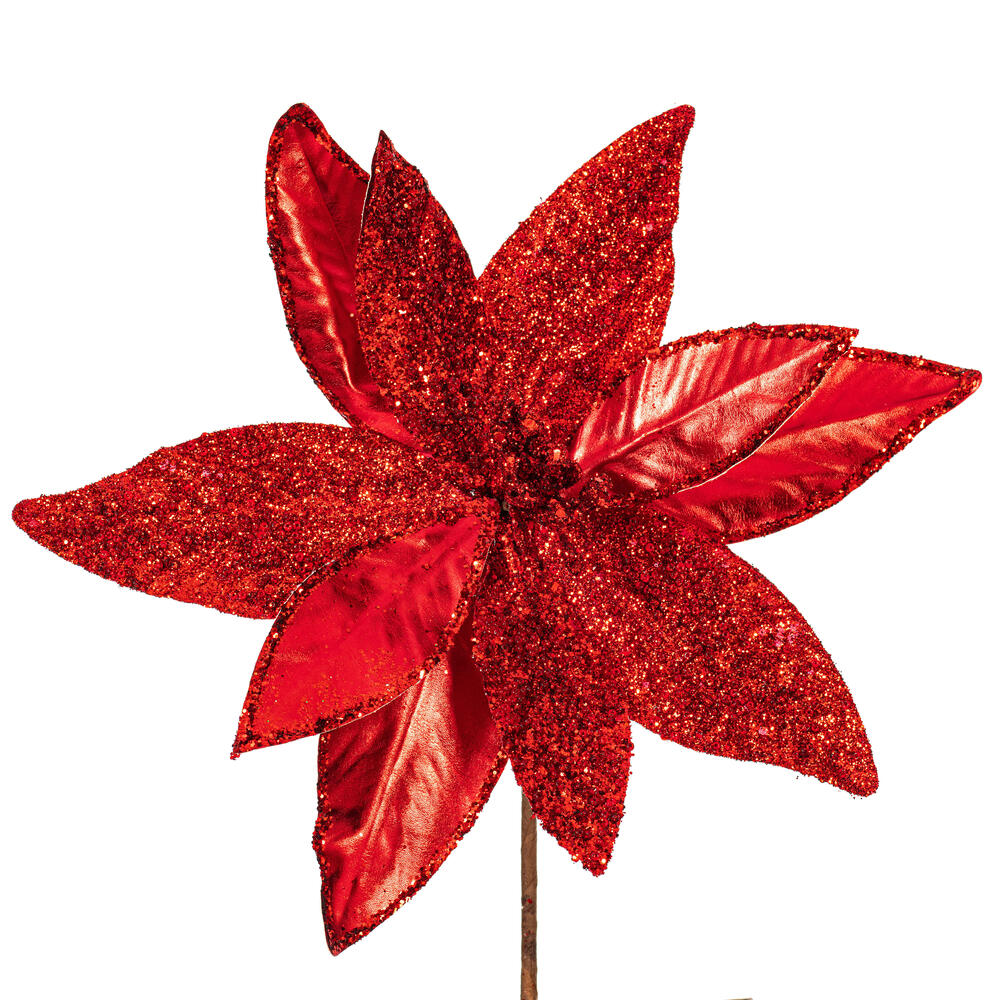 Vickerman 21.5" Poinsettia Stem 6/Bag