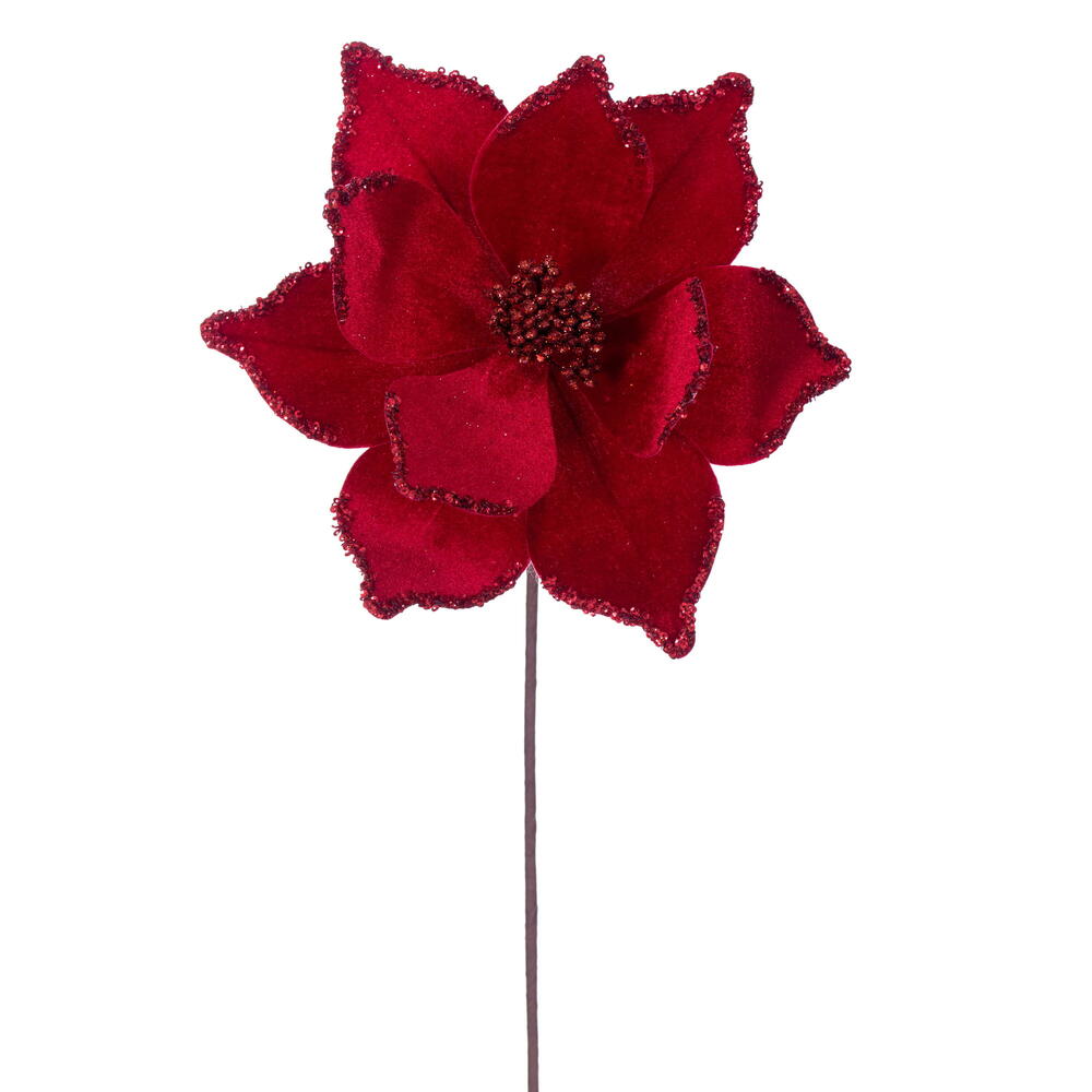 Vickerman 21.5 Inch Poinsettia Stem 6/Bag