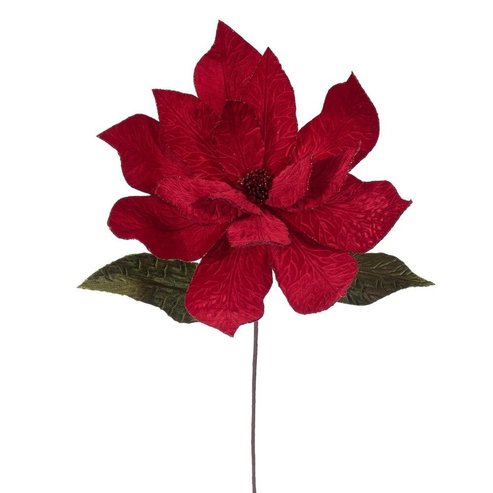 Vickerman 27.5" Poinsettia Stem 2/Bag