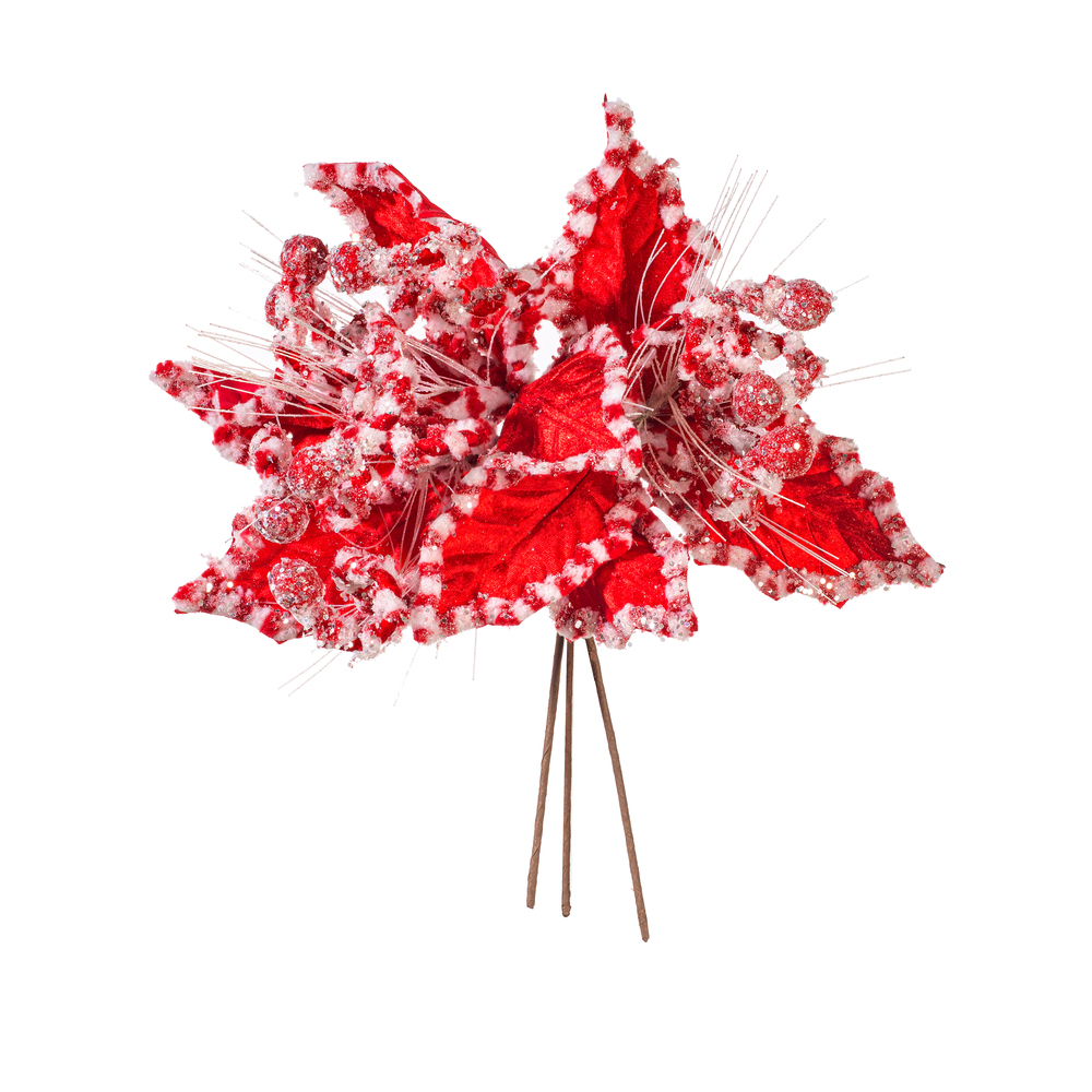 Vickerman Holly Leaf Artificial Curly Spray