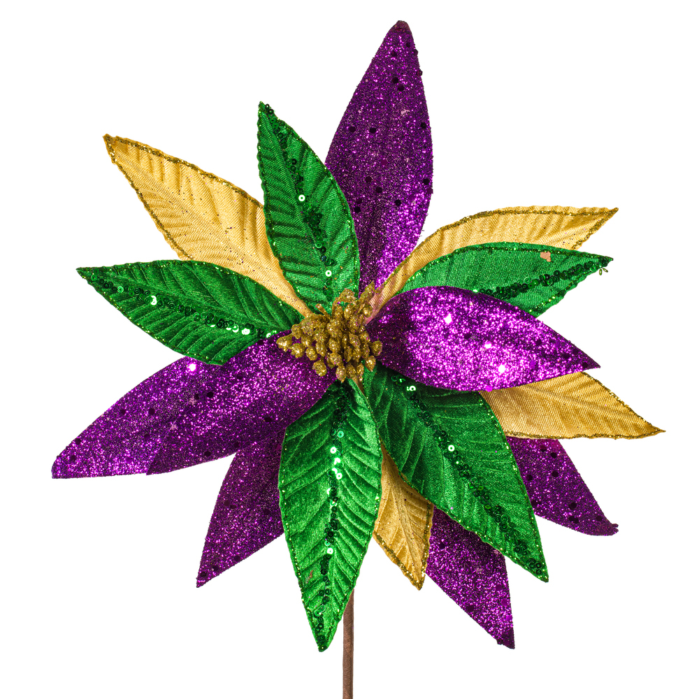 20" Mardi Gras Sequin 12" Flr 3Bg