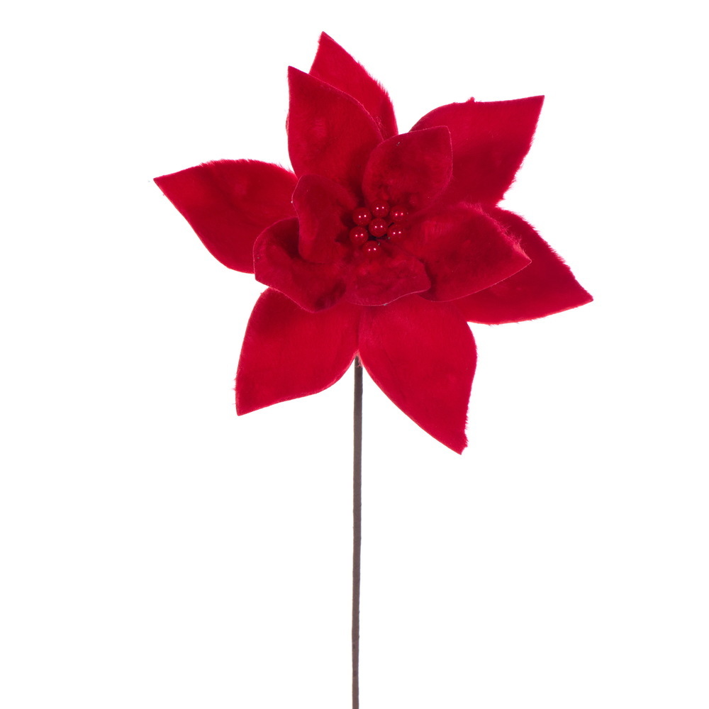 Vickerman 20" Soft Poinsettia Stem