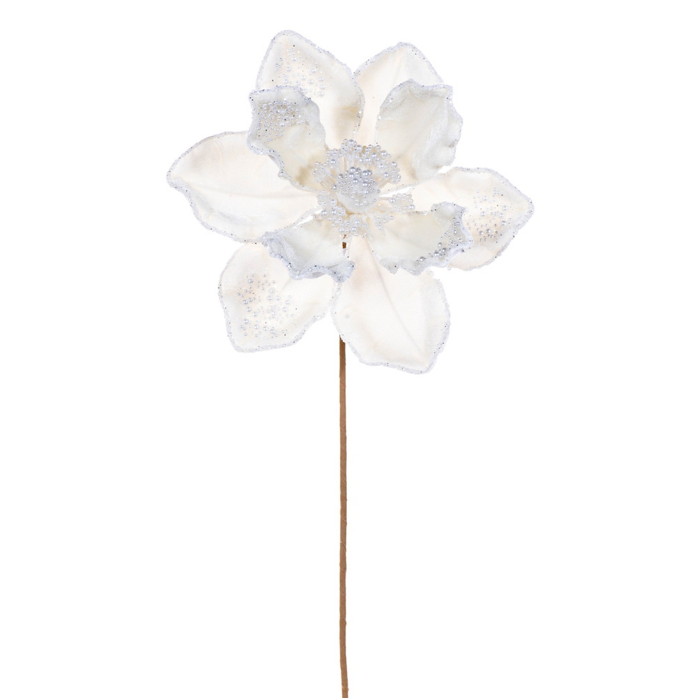 17" Pearl Magnolia 8" Flower 2/Bag