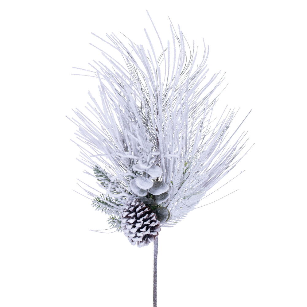 Vickerman Artificial Flocked Green Long-Needle Christmas Collection