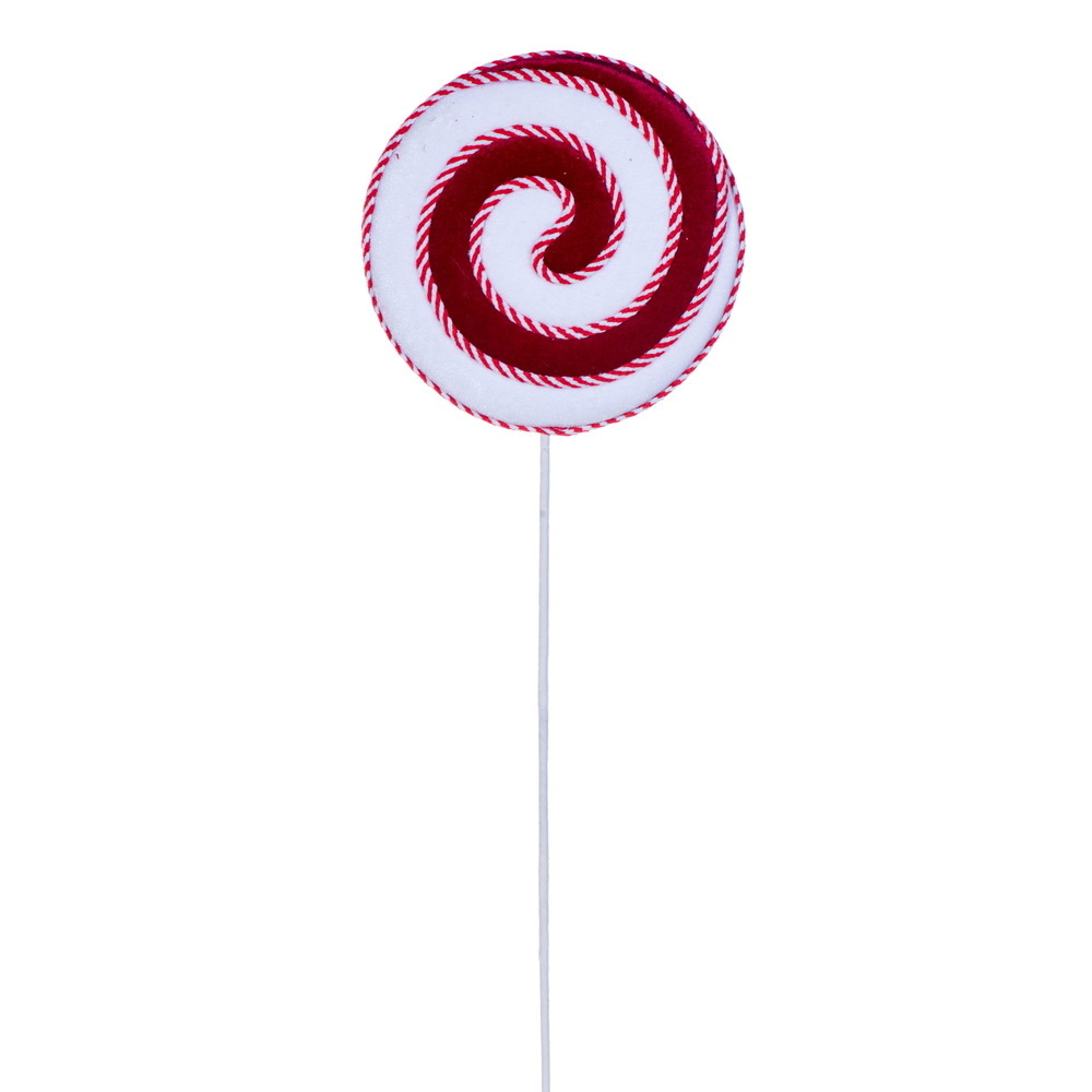 26" Red/White Velvet Lollipop 2 Asst/Set