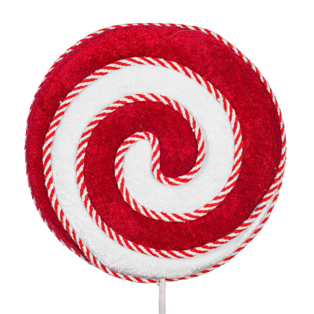 26" Red/White Velvet Lollipop 2 Asst/Set