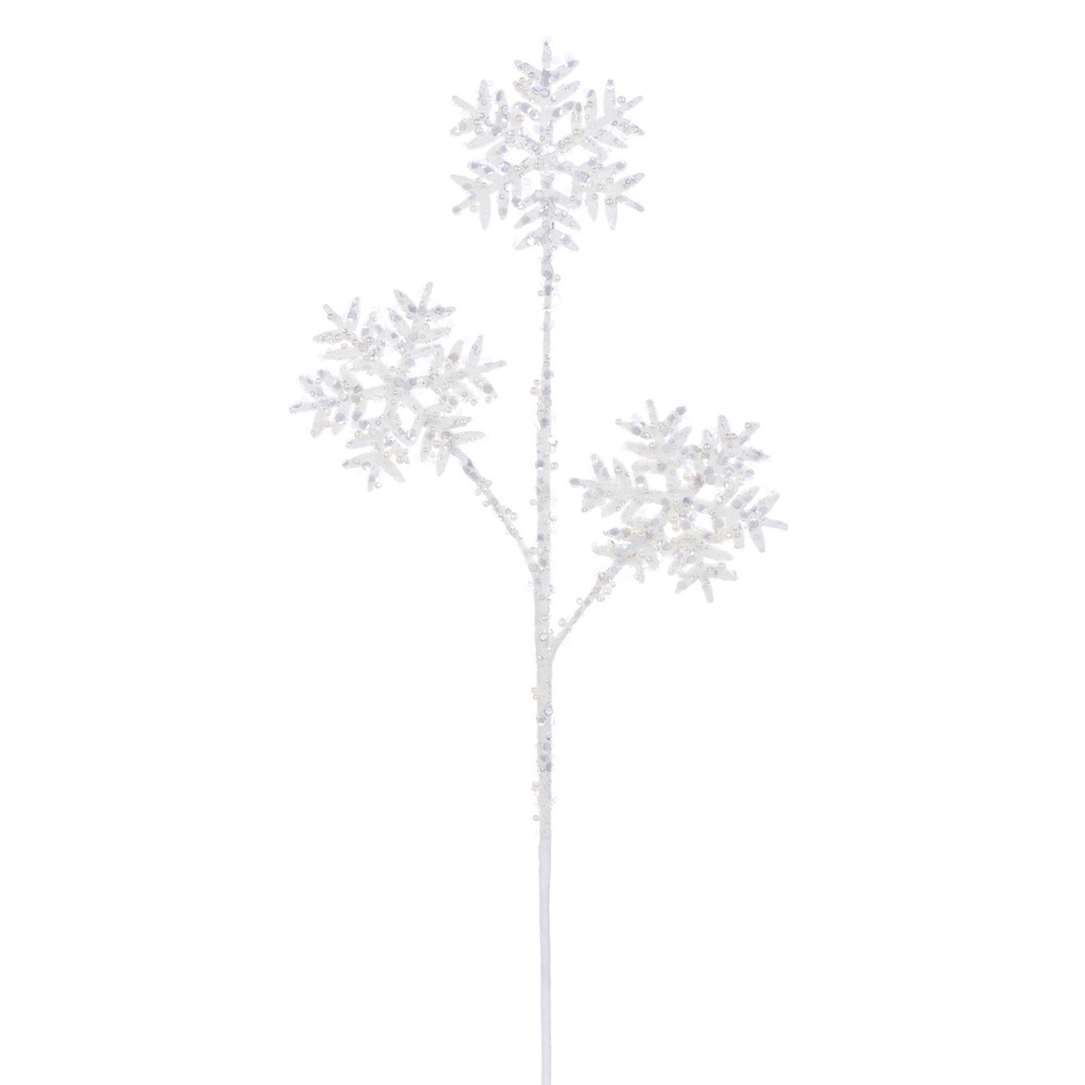 23" Sequin Snowflake Spray 2/Bag