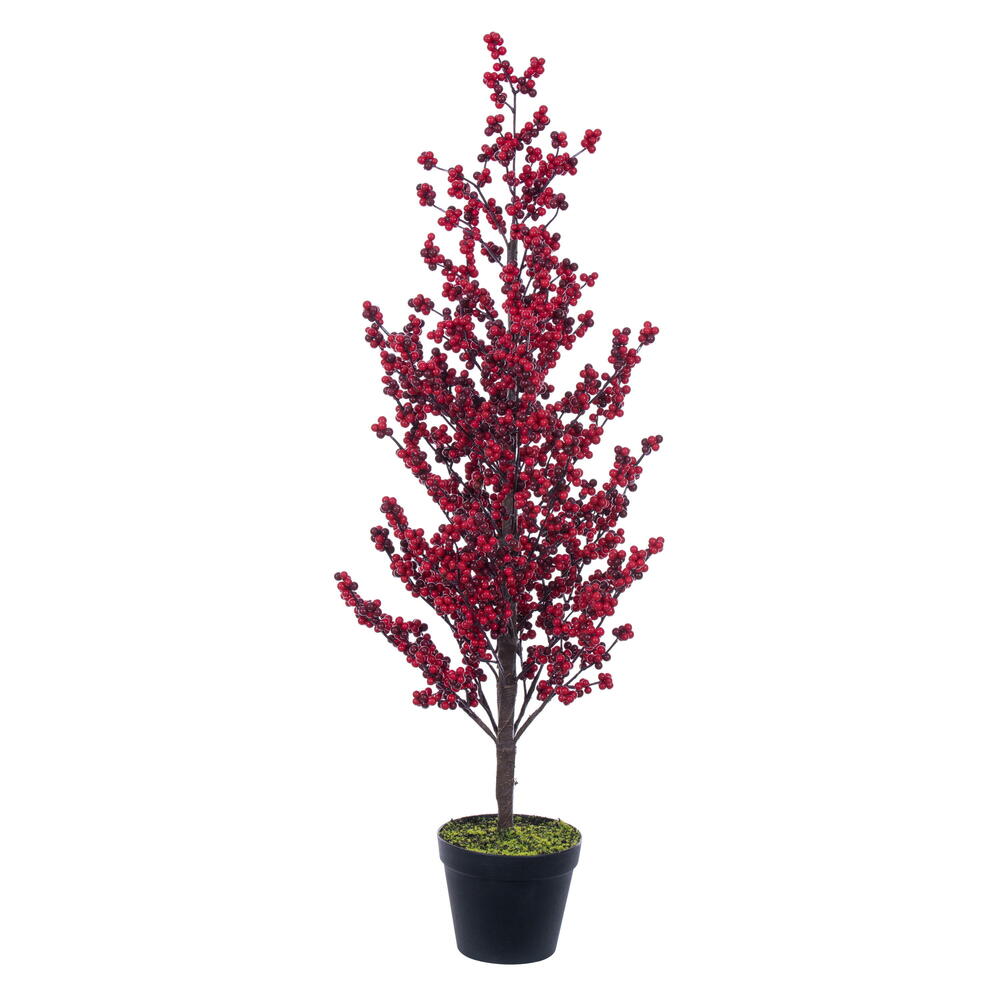 Vickerman Potted Red Berry Tree