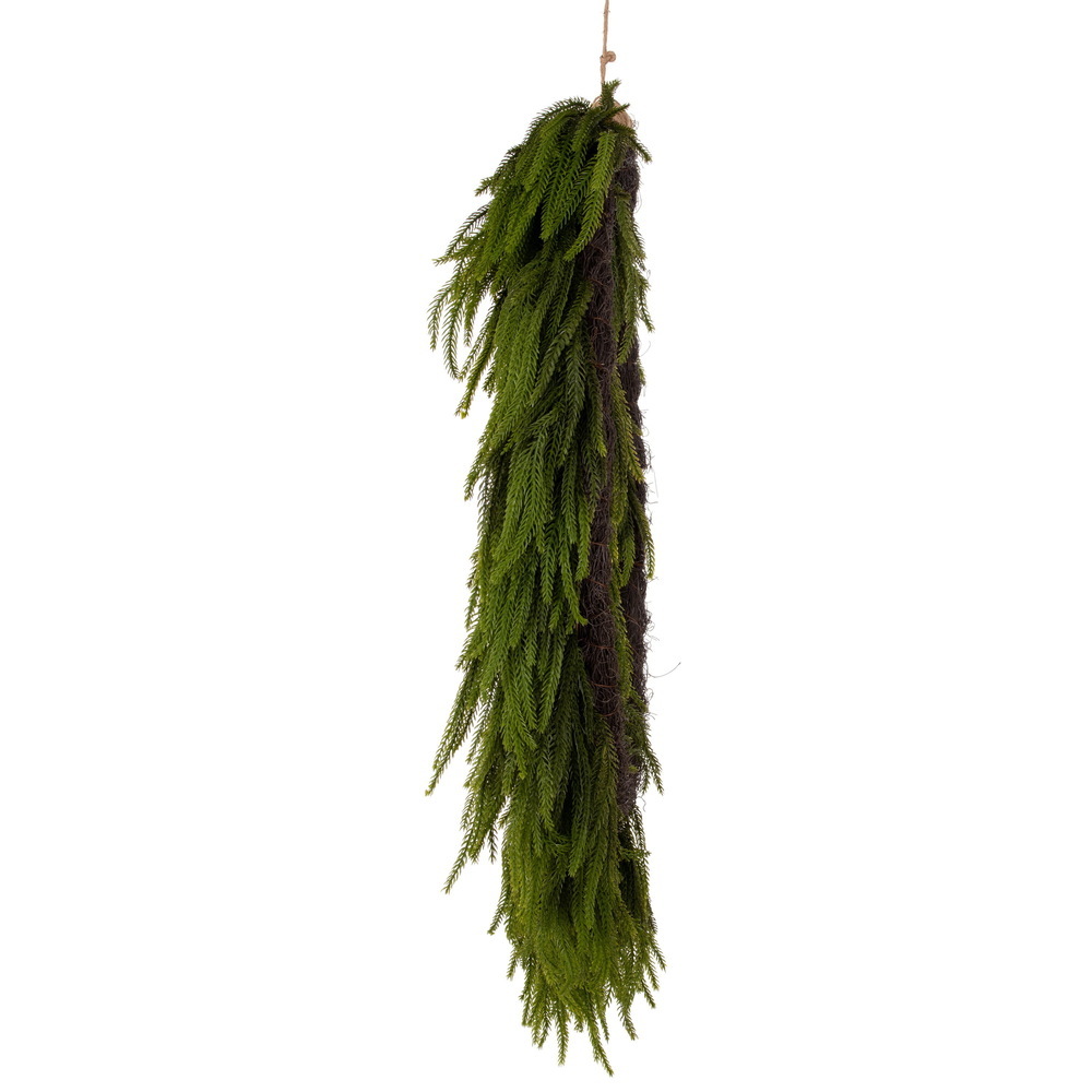 Green Norfolk Pine Heart Wreath Jute