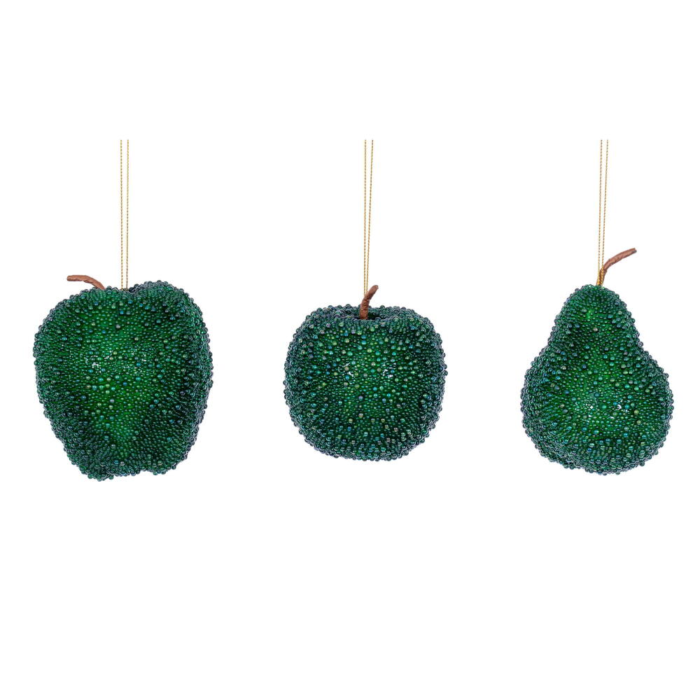Vickerman 3.5"-4.5" Beaded Fruit Ornament Set