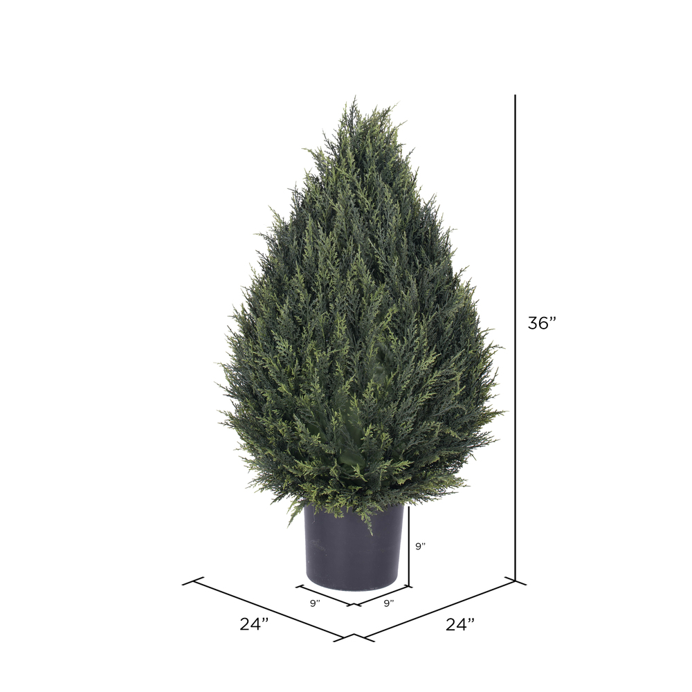 Vickerman Cedar Teardrop Shaped Bush