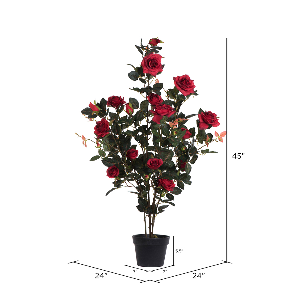 Vickerman 45" Artificial Rose Plant in Pot