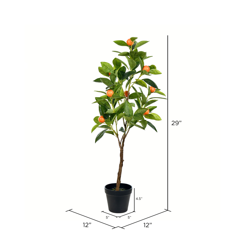 Vickerman Artificial Green and Orange Real Touch Orange Tree