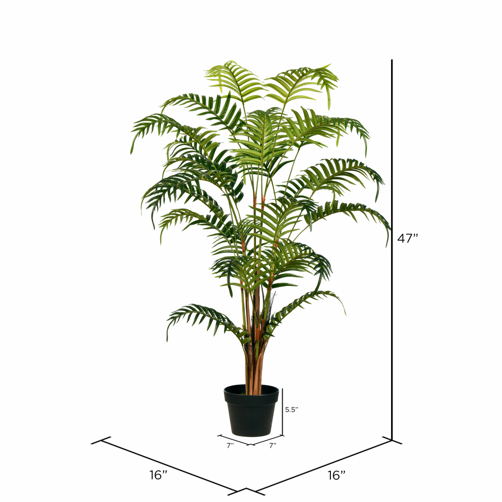 Vickerman Artificial Potted Fern Palm with Real Touch Leaves
