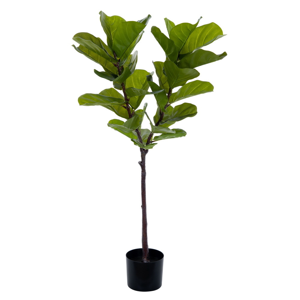 Vickermn Green Potted Real Touch Fiddle Leaf