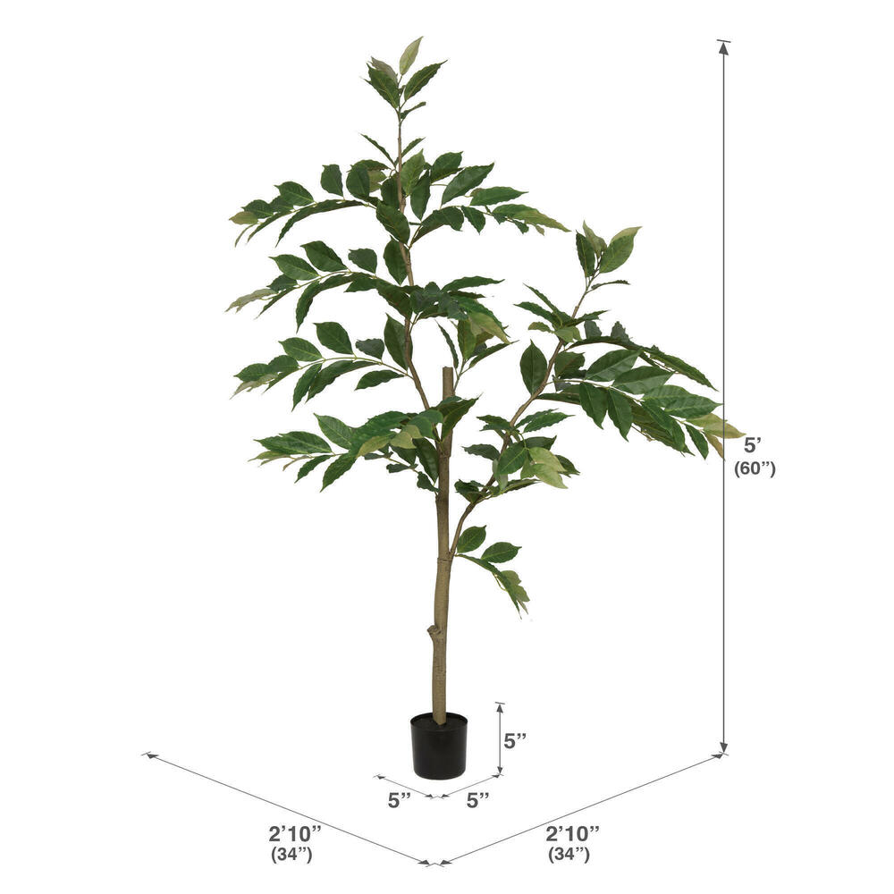 Vickerman Potted Artificial Green Nandina Tree