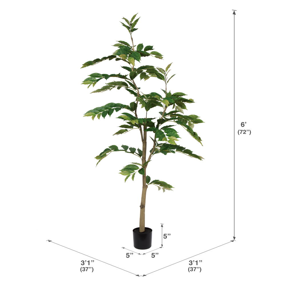 Vickerman Potted Artificial Green Nandina Tree