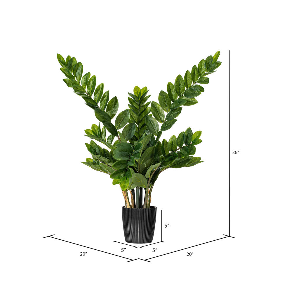 Vickerman Potted Green Zamifolia Bush