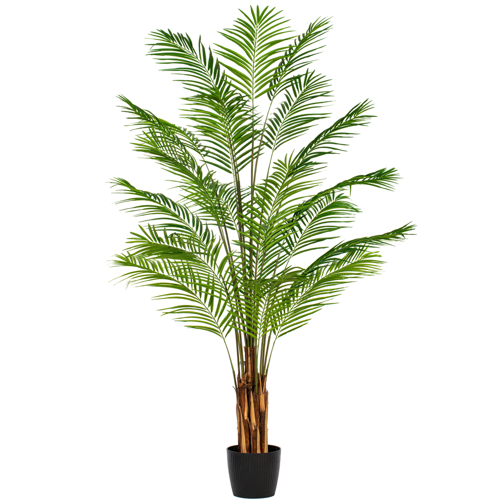 Vickerman Artificial Potted Giant Areca Palm Tree