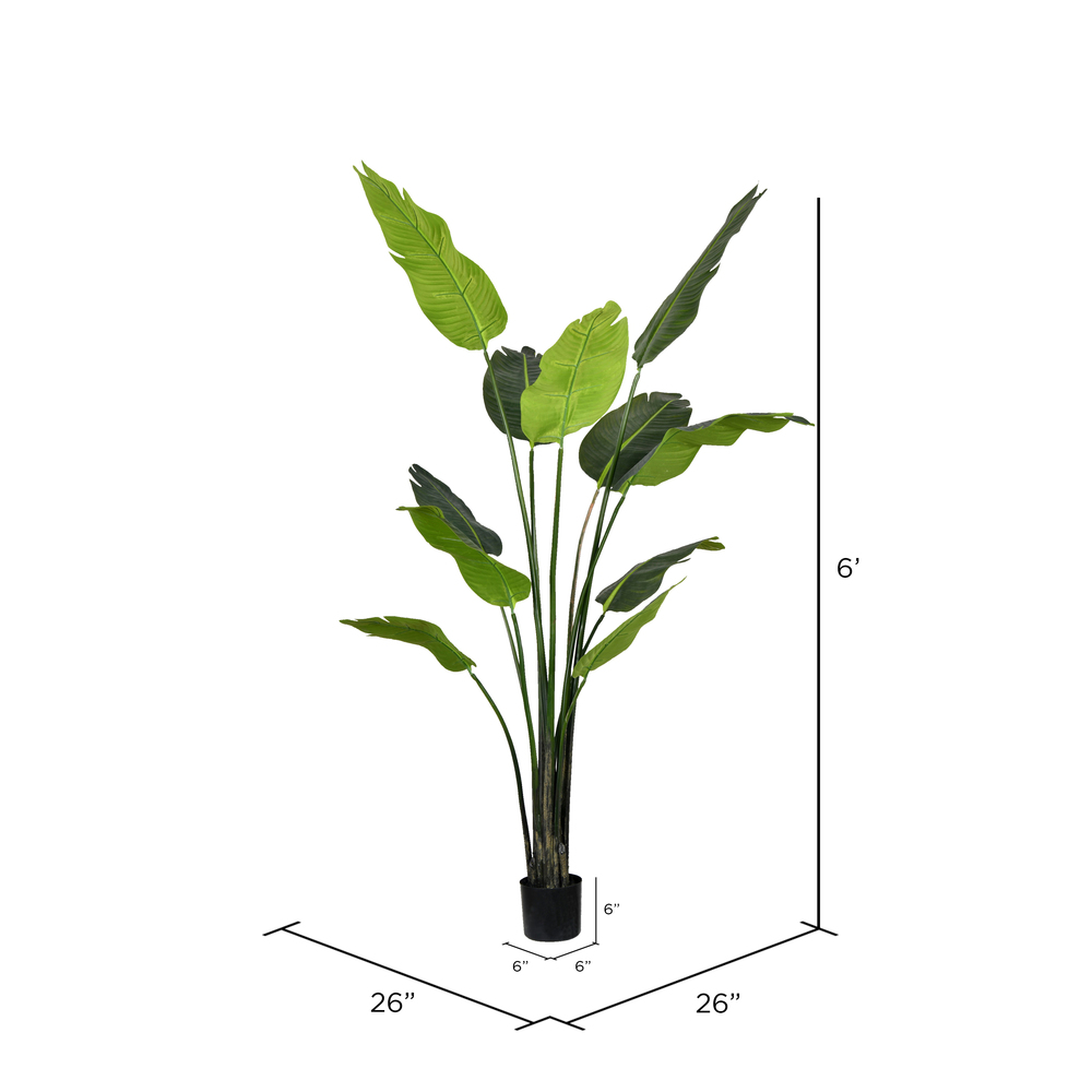 Vickerman Artificial Potted Travellers Palm Tree
