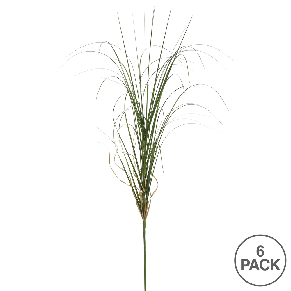 36" Green Curled Grass Spray 6/pk