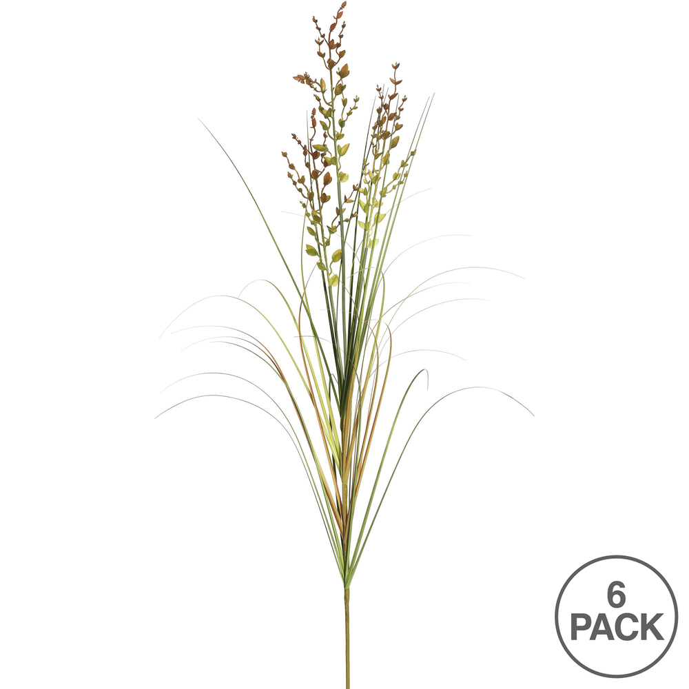 43" Green and Brown Grass Spray 6/Pk