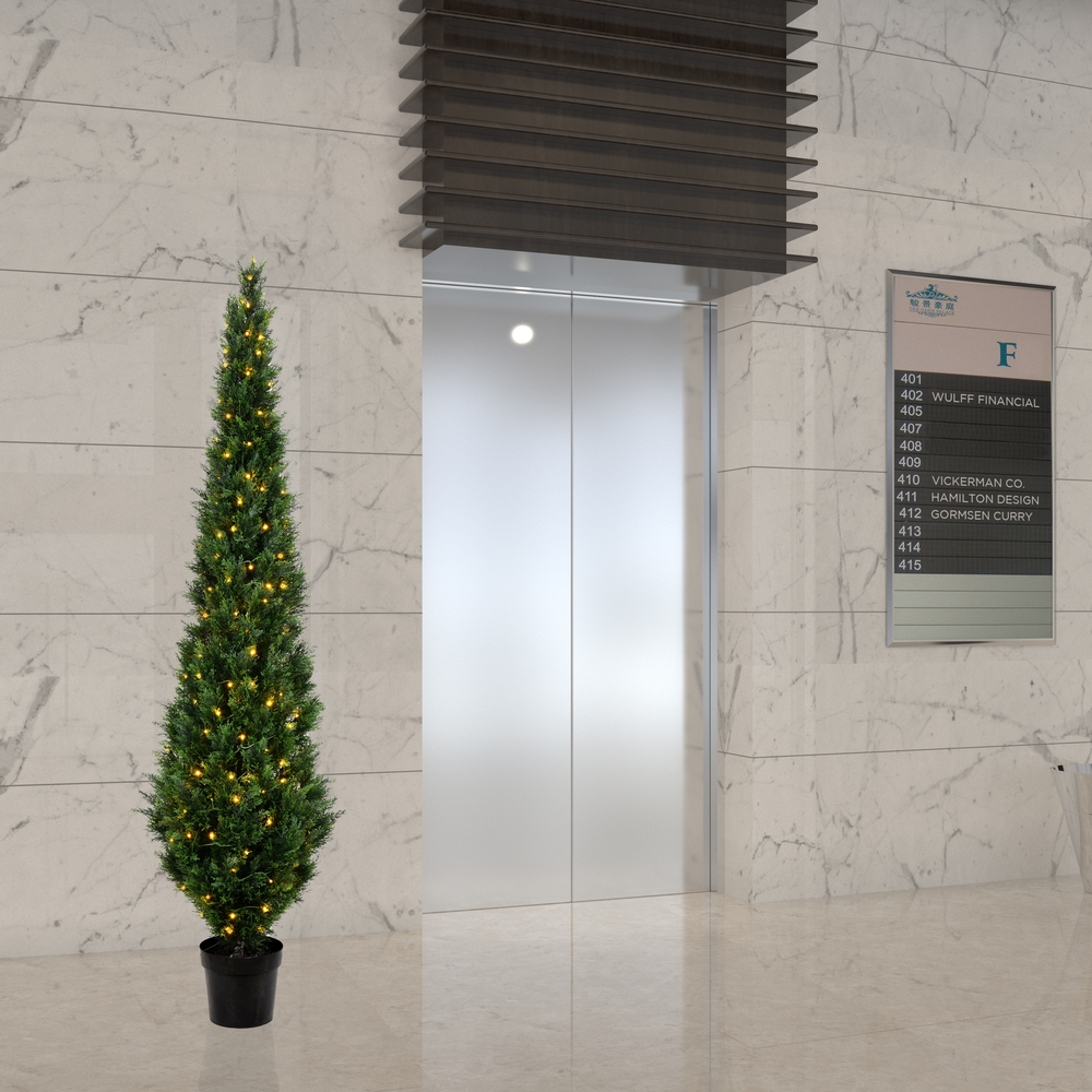 Vickerman Artificial Cedar Tree In Pot UV