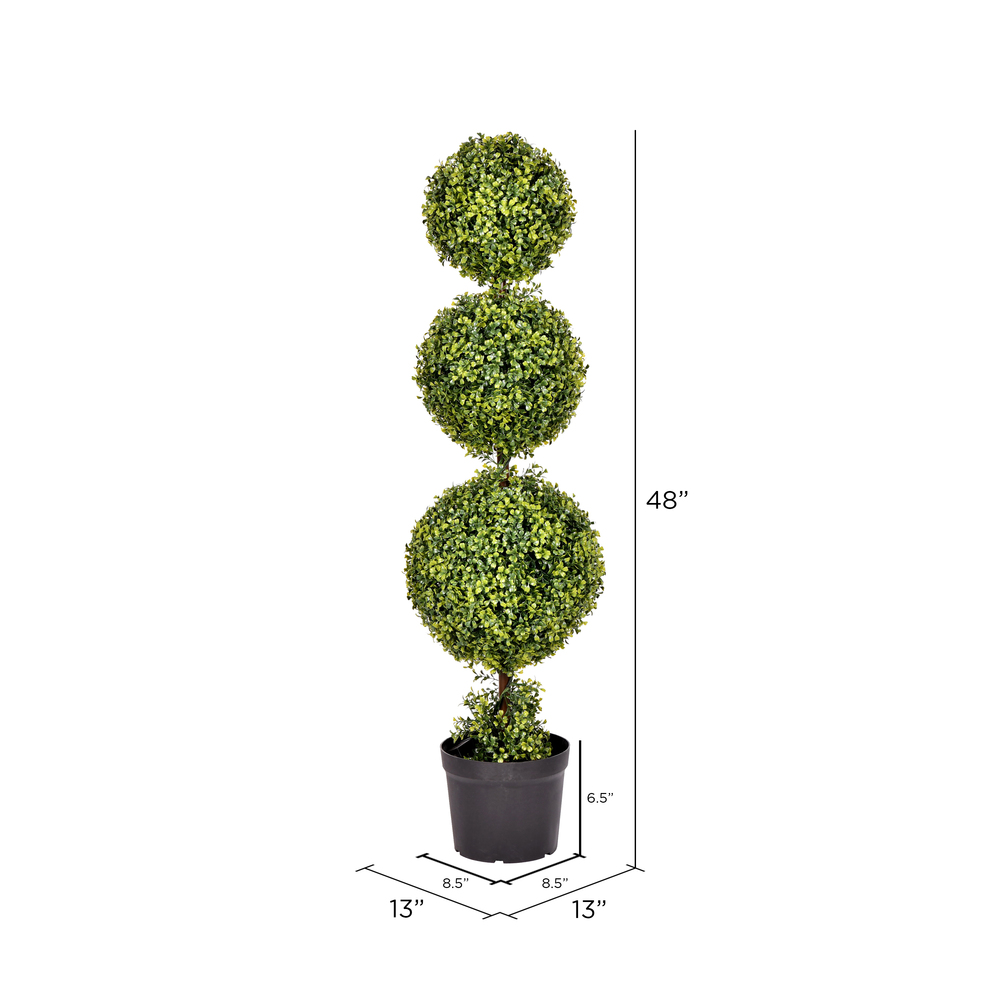 Vickerman Artificial Boxwood Ball Topiary In Pot UV