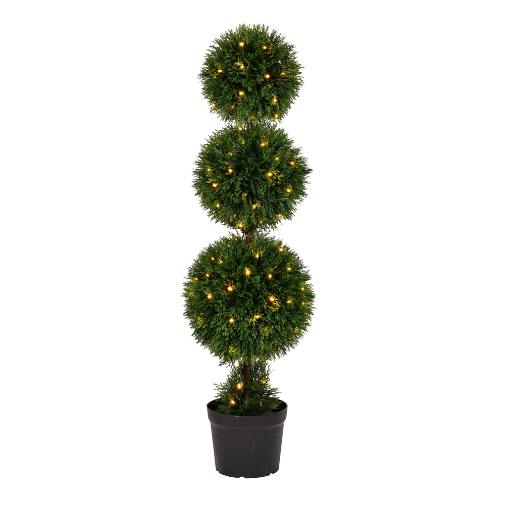 Vickerman Artificial Cedar Ball Topiary In Pot UV