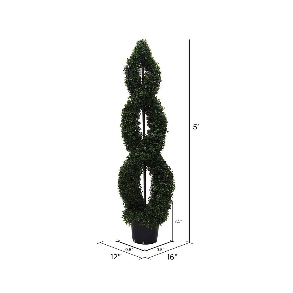 Vickerman Boxwood Double Spiral Everyday Topiary