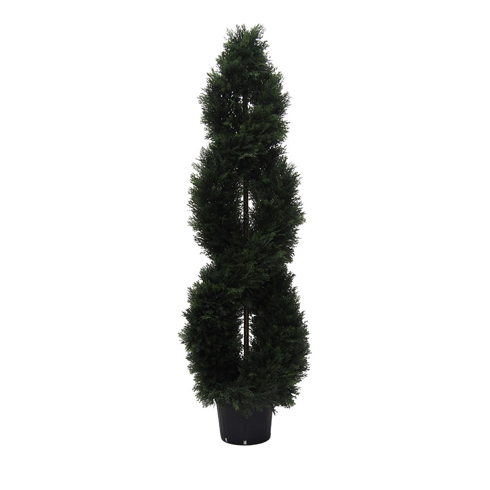 Vickerman Artificial Cedar Spiral Topiary In Pot UV