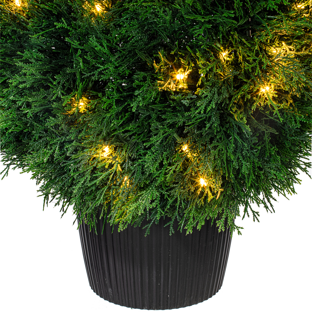 Vickerman Artificial Cedar Ball In Pot UV