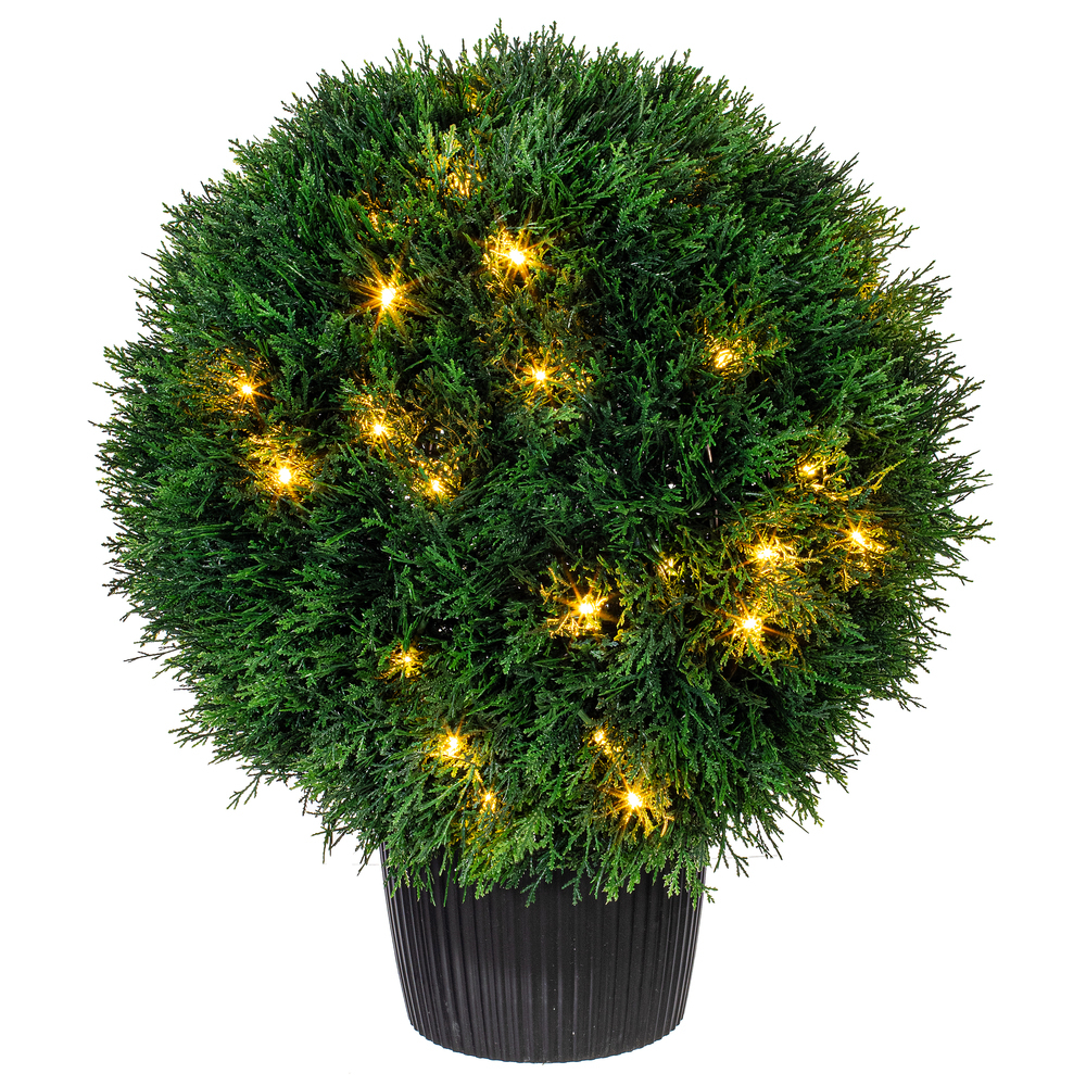 Vickerman Artificial Cedar Ball In Pot UV
