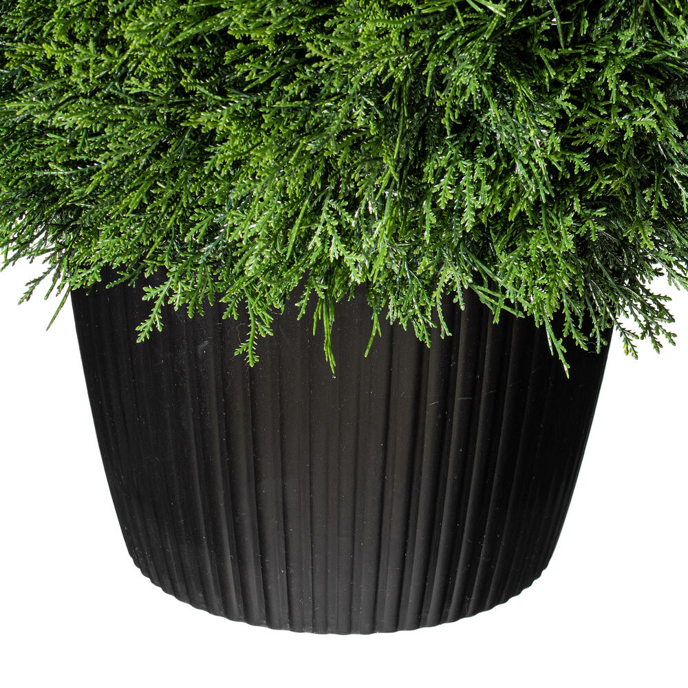 Vickerman Artificial Cedar Ball In Pot UV
