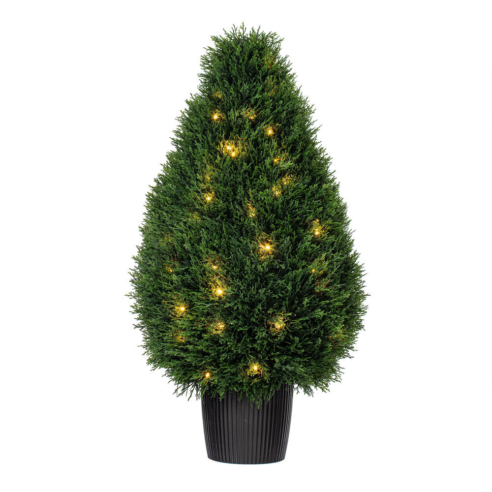 Vickerman Cedar Teardrop Shaped Bush