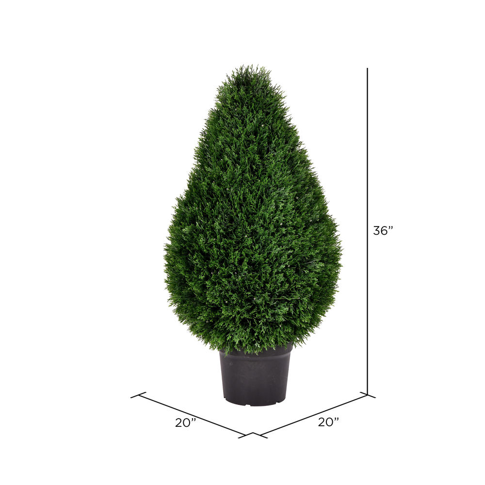 Vickerman Cedar Teardrop Shaped Bush