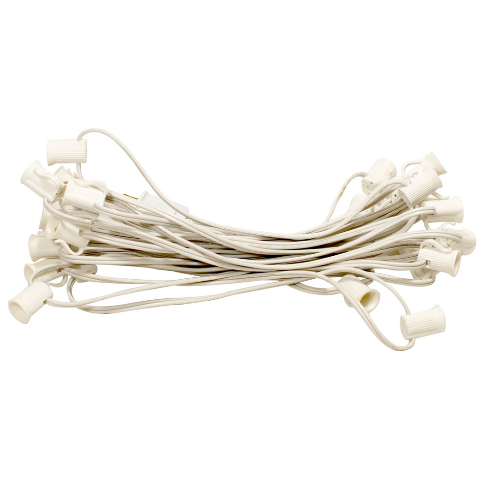 Vickerman C7 Molded Sockets on Green or White Wire