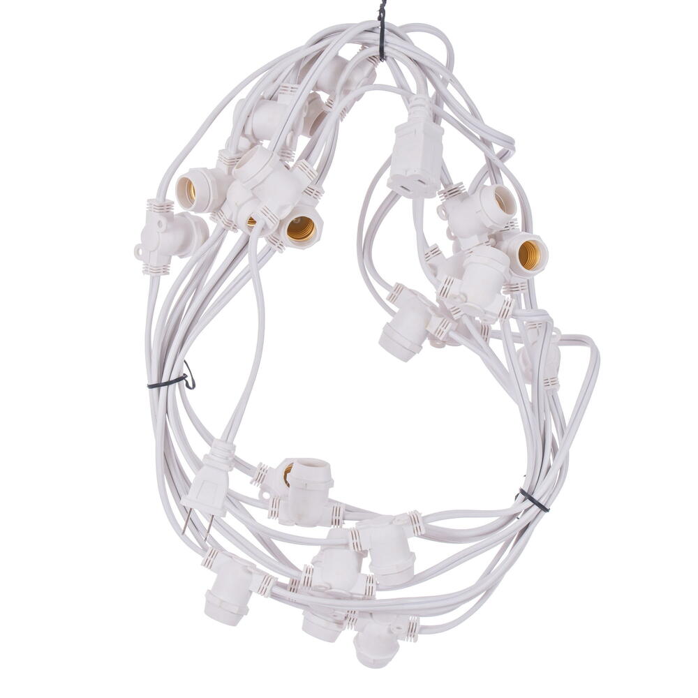 Vickerman C9 Commercial Sockets on White Wire