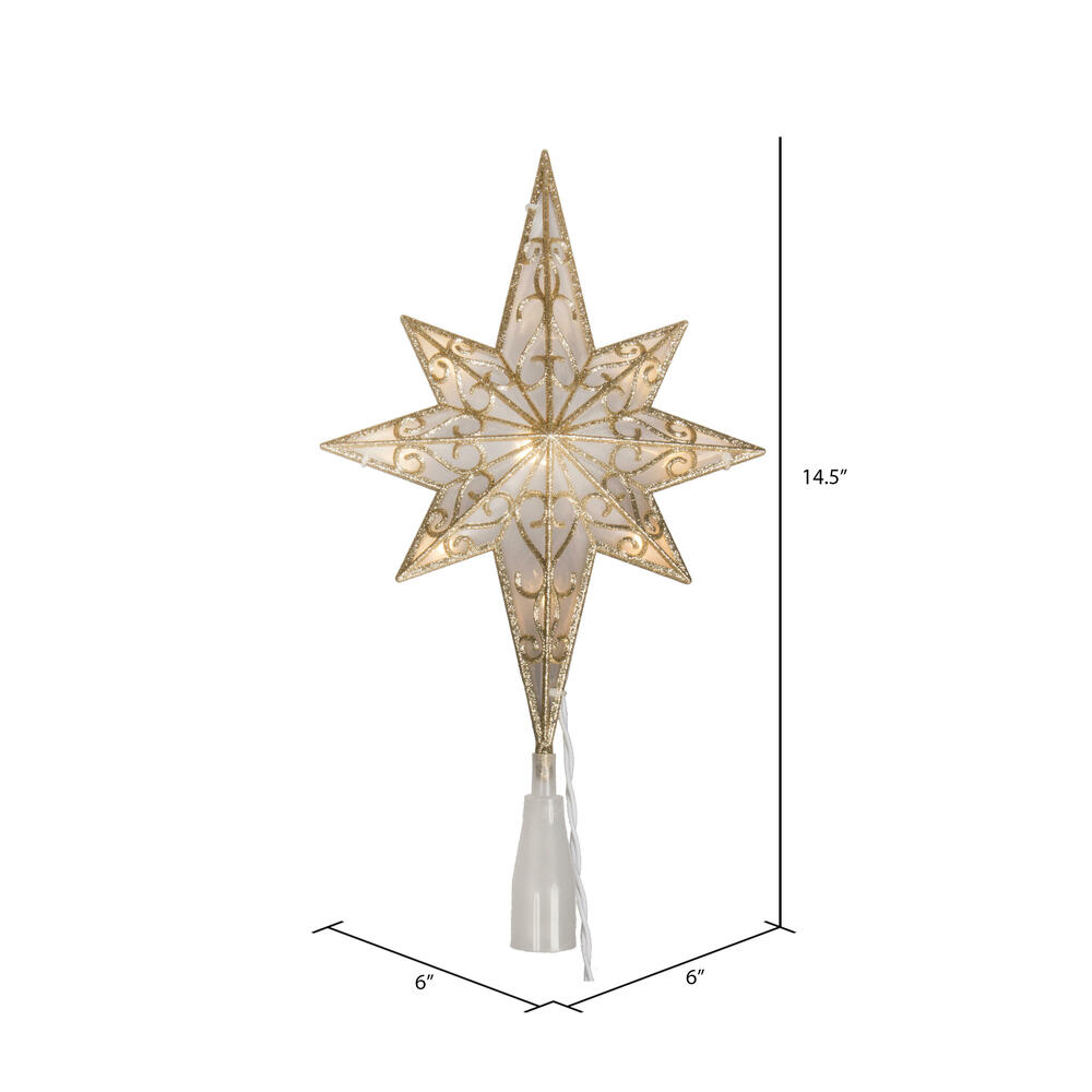 Vickerman 14.5" LED 8 Point Bethlehem Star Tree Topper