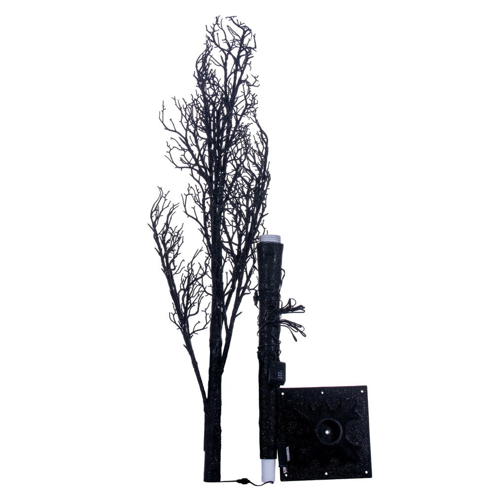 Vickerman Black Twig Tree  Purple/Orange LED