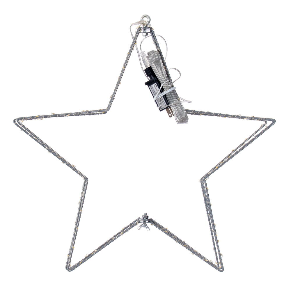 Vickerman Warm White LED Star Wire Silhouette