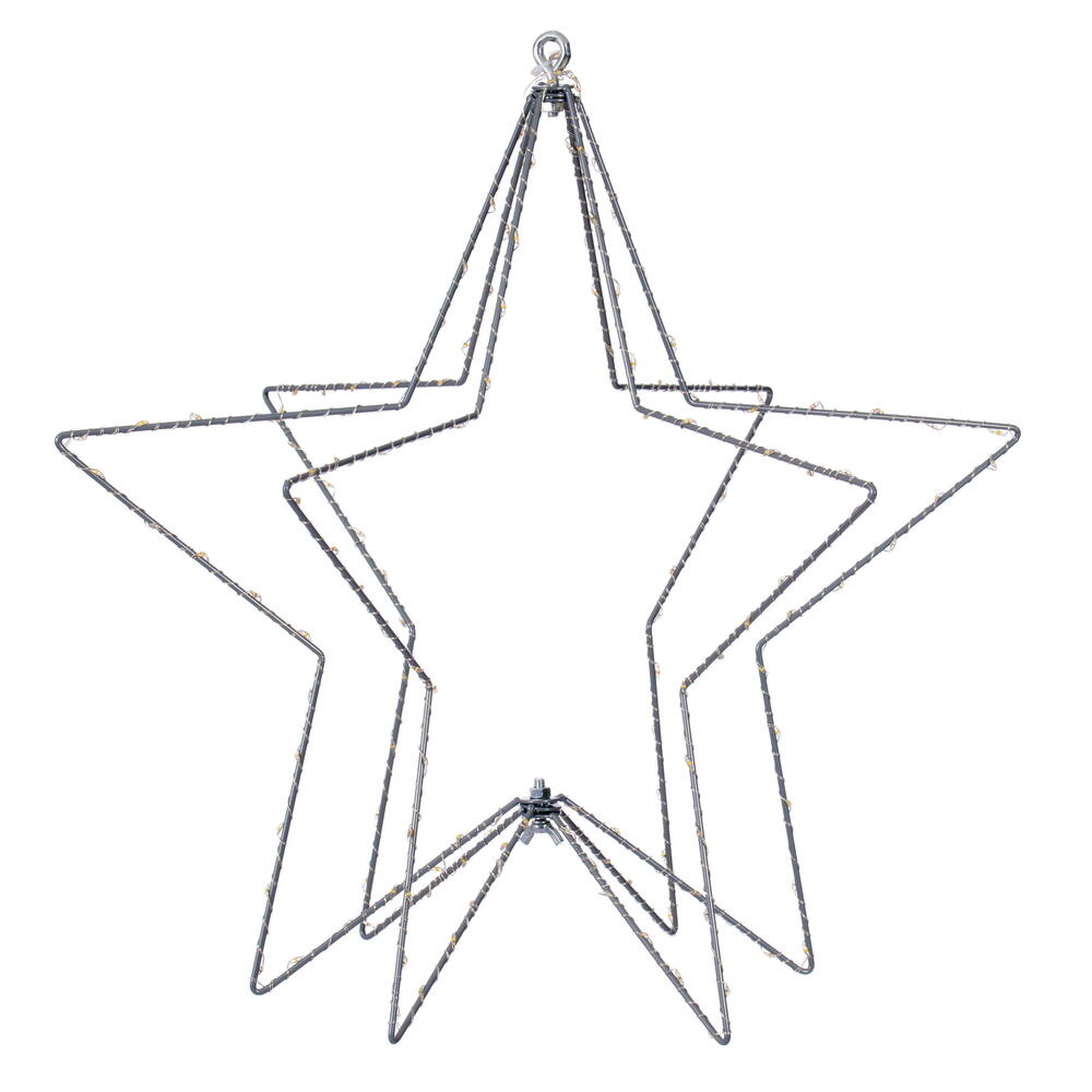 Vickerman Warm White LED Star Wire Silhouette